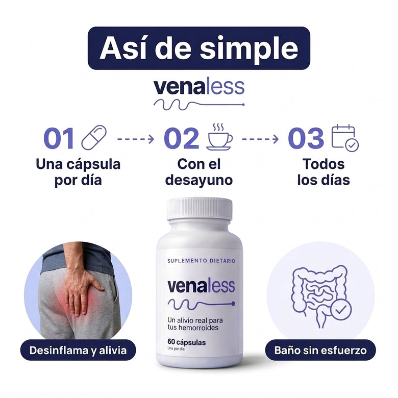 venaless | Aliviá tus hemorroides